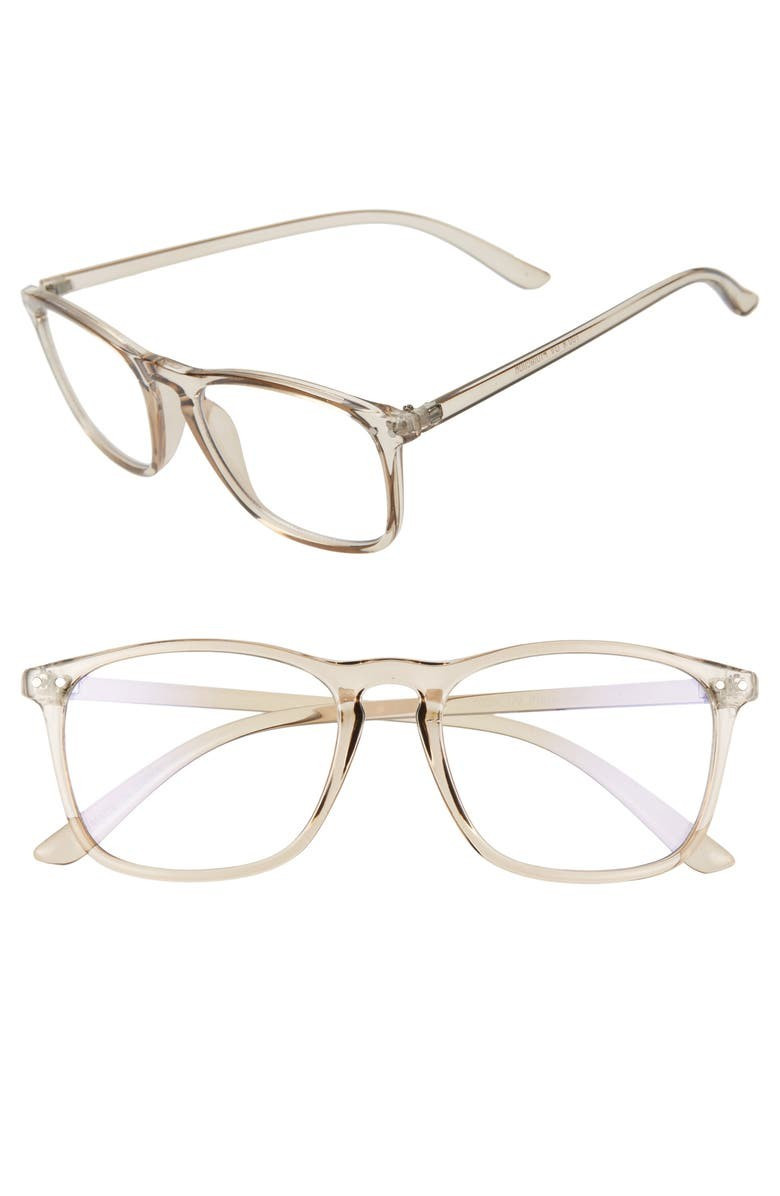 52mm Blue Light Blocking Square Glasses | Nordstrom | Nordstrom