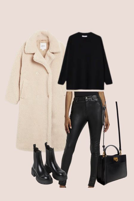 How to style a Borg teddy coat

Oversized black knit, skinny faux leather trousers, chunky Chelsea boots and black cross body bag 

#LTKstyletip #LTKSeasonal #LTKeurope