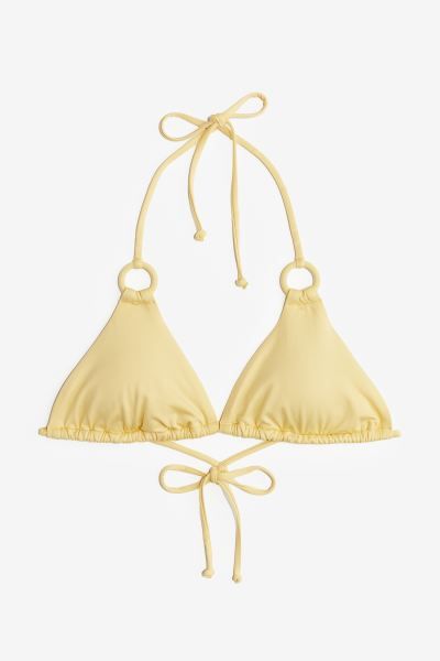 Padded triangle bikini top - Light yellow - Ladies | H&M GB | H&M (UK, MY, IN, SG, PH, TW, HK)