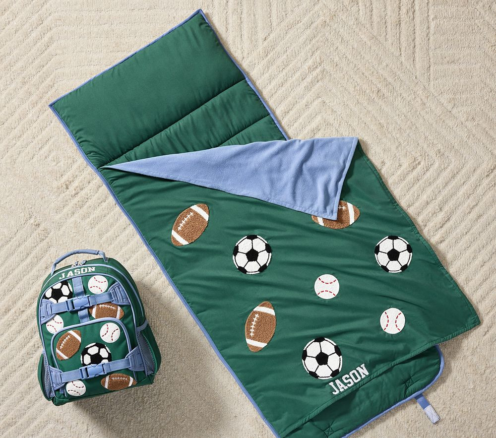 Mackenzie Chenille Sports Nap Mat & Small Backpack Bundle | Pottery Barn Kids