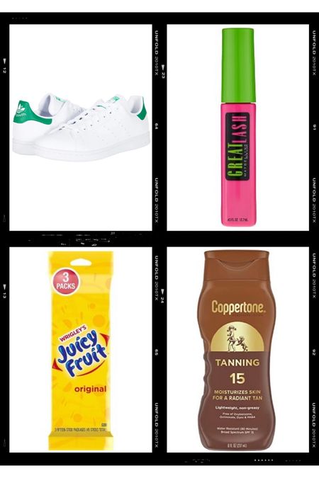 Looking for some classic & timeless products to add to your repertoire? We love the adidas Originals white Stan Smith sneakers with green, great lash mascara by Maybelline, Juicy Fruit gum and Coppertone sunscreen. #adidas #sneakers #stansmith #whitesneakers #sunscreen 

#LTKHoliday #LTKSeasonal #LTKshoecrush