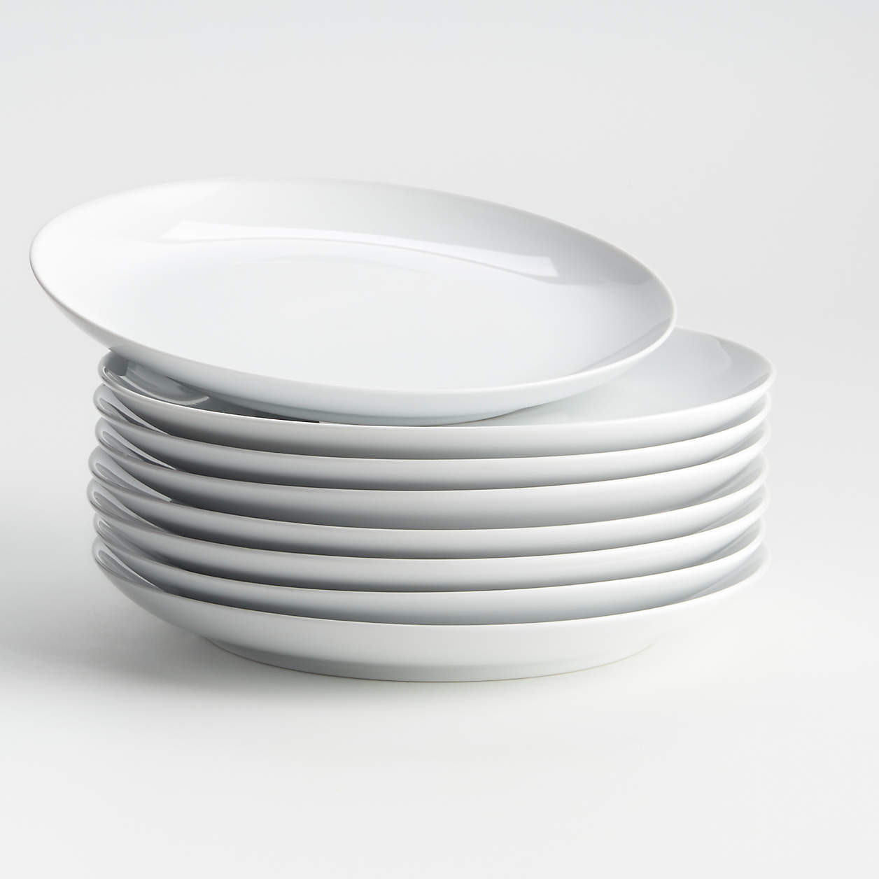 Aspen Porcelain Coupe Salad Plate + Reviews | Crate & Barrel | Crate & Barrel
