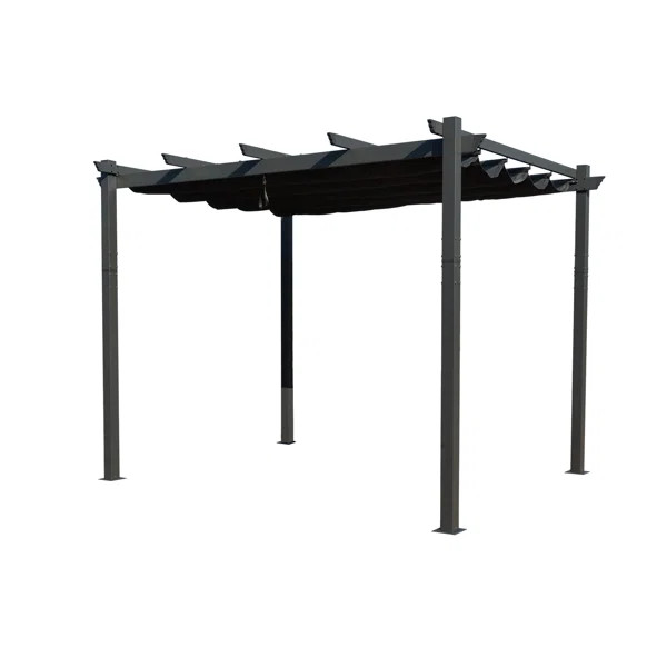 10 Ft. W x 12 Ft. D Metal Pergola with Canopy | Wayfair North America