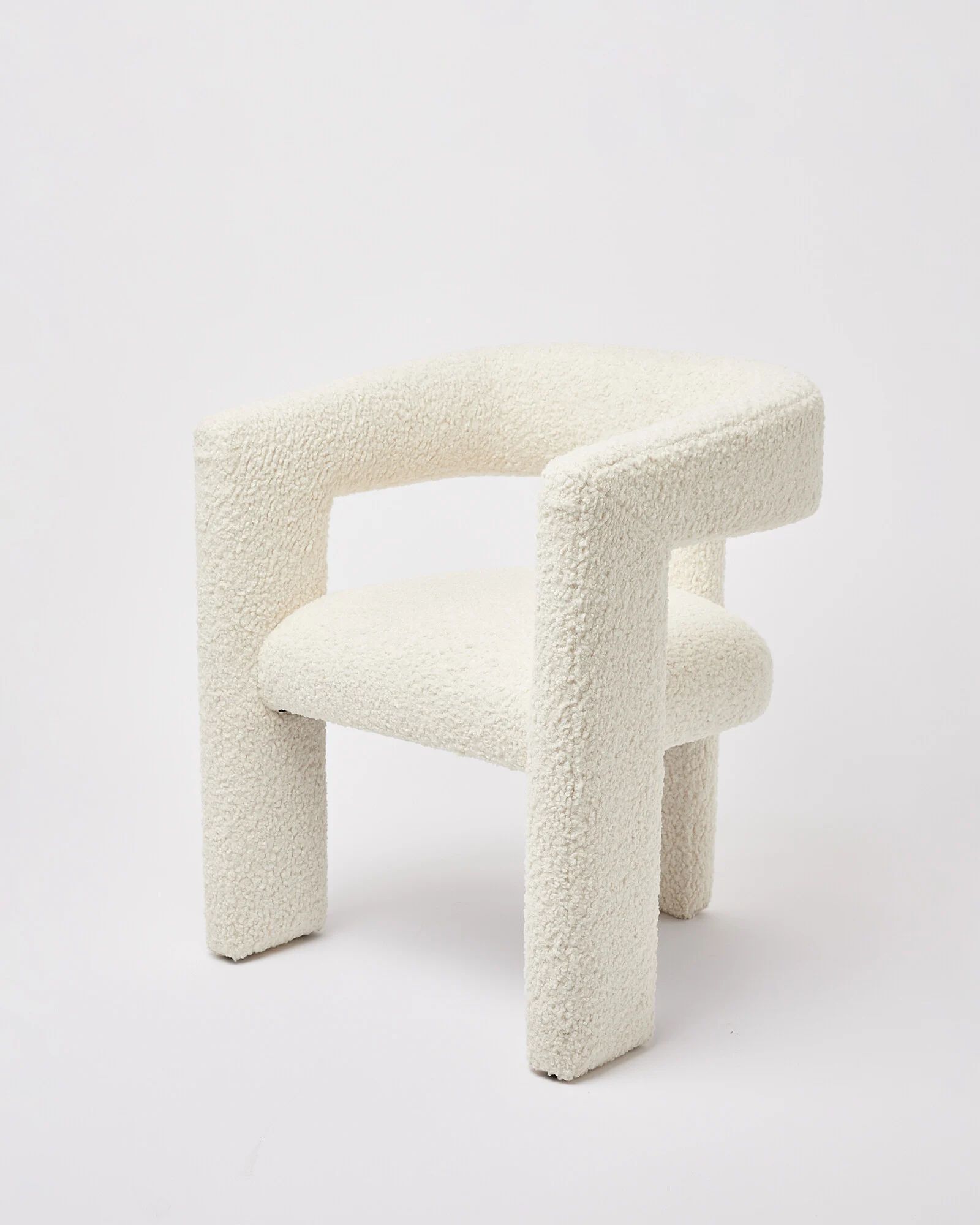 Tress Natural Faux Sheepskin Boucle Chair | Oliver Bonas | Oliver Bonas (Global)