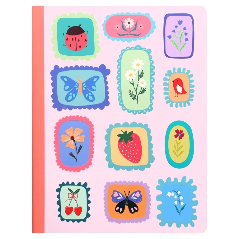 Pen+Gear Wide Ruled Composition Book, 7.5" x 9.75", Multicolor Nature Stamps, 80 Sheets | Walmart (US)