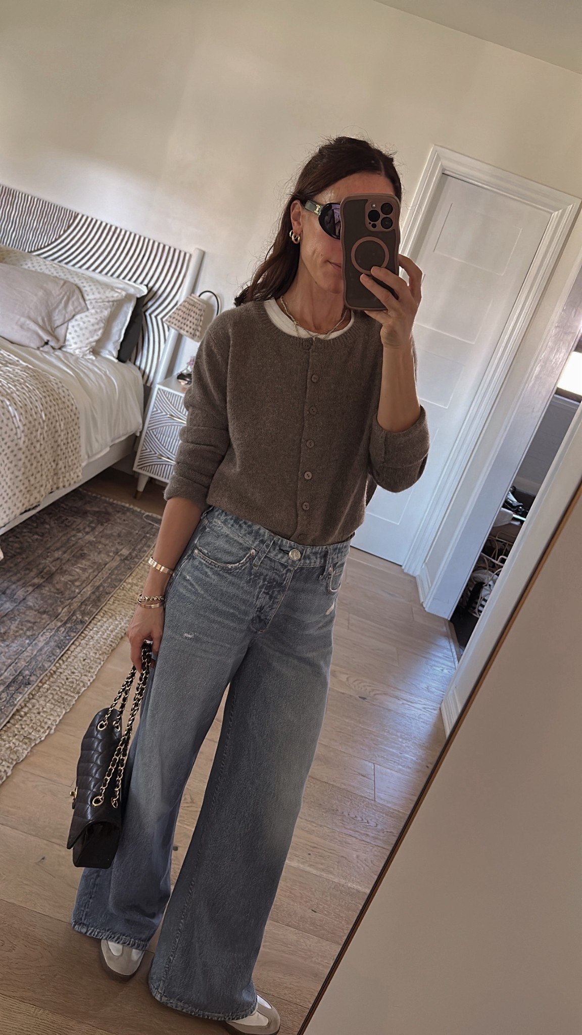 Today’s fall outfit 
Jeans are short gal friendly, shrink with a wash and dry. Pajamas soft 

#LTKPetite #LTKOver40