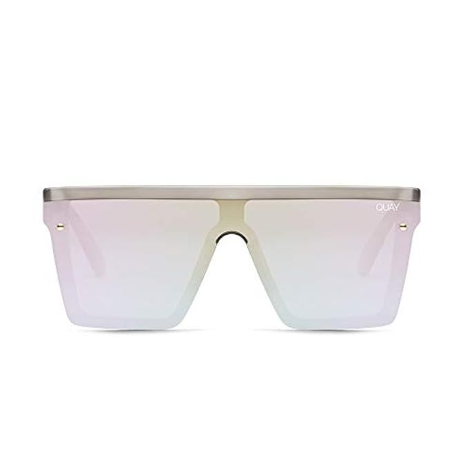 Quay Australia HINDSIGHT Women's Sunglasses Square Shield - Gold/Gold | Amazon (US)