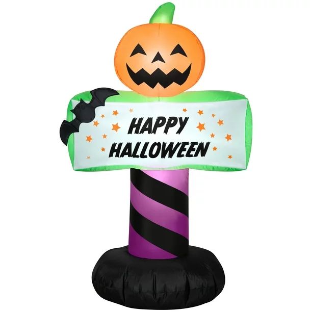 Halloween Airblown Inflatable, Happy Halloween Sign, 3.5', by Way To Celebrate | Walmart (US)