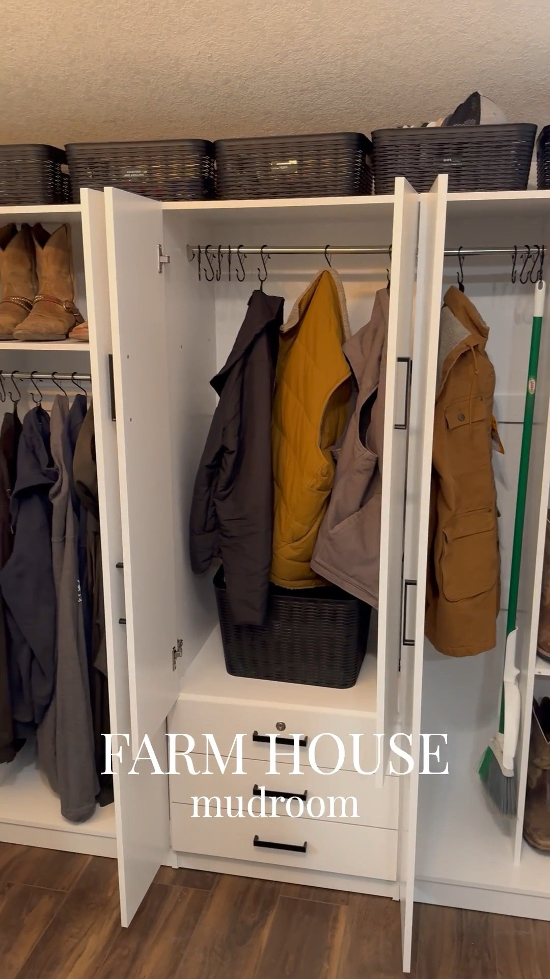 Simple upgrade to a farm house mudroom! Storage for heavy coats to boots! Built to last and grow with your family! 

#LTKHome #LTKdayinmylife