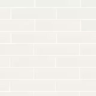 Taffeta White 3 in. x 12 in. Subway Gloss Textured Ceramic Wall Tile (6.027 sq. ft./Case) | The Home Depot