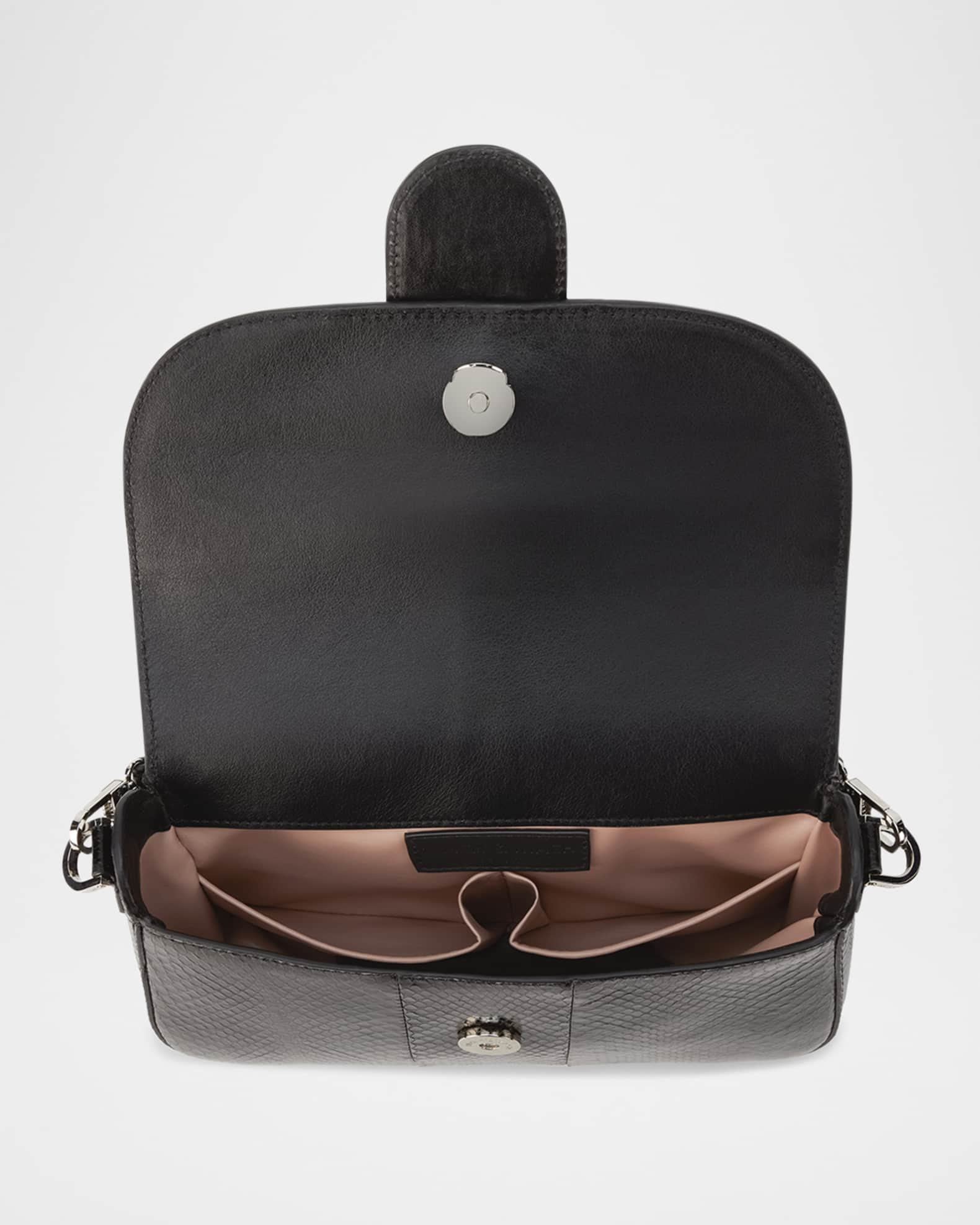 MACH & MACH Galaxy Crystal Snakeskin Top-Handle Bag | Neiman Marcus