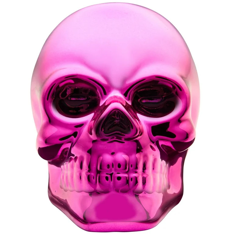 Halloween Ceramic Skull Tabletop Decor, Hot Pink, 4.25 in, by Way To Celebrate - Walmart.com | Walmart (US)