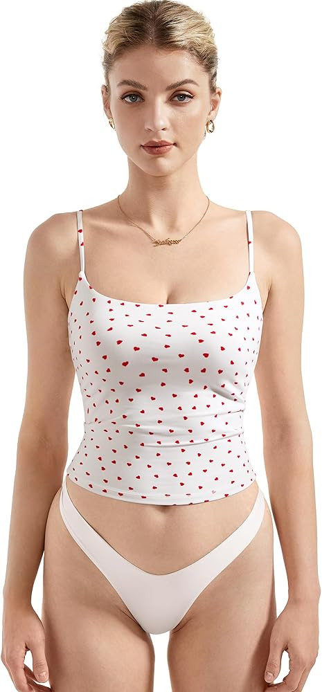 SUUKSESS Women Sexy Square Neck Tank Top Summer Y2K Going Out Basic Cami Shirt | Amazon (US)