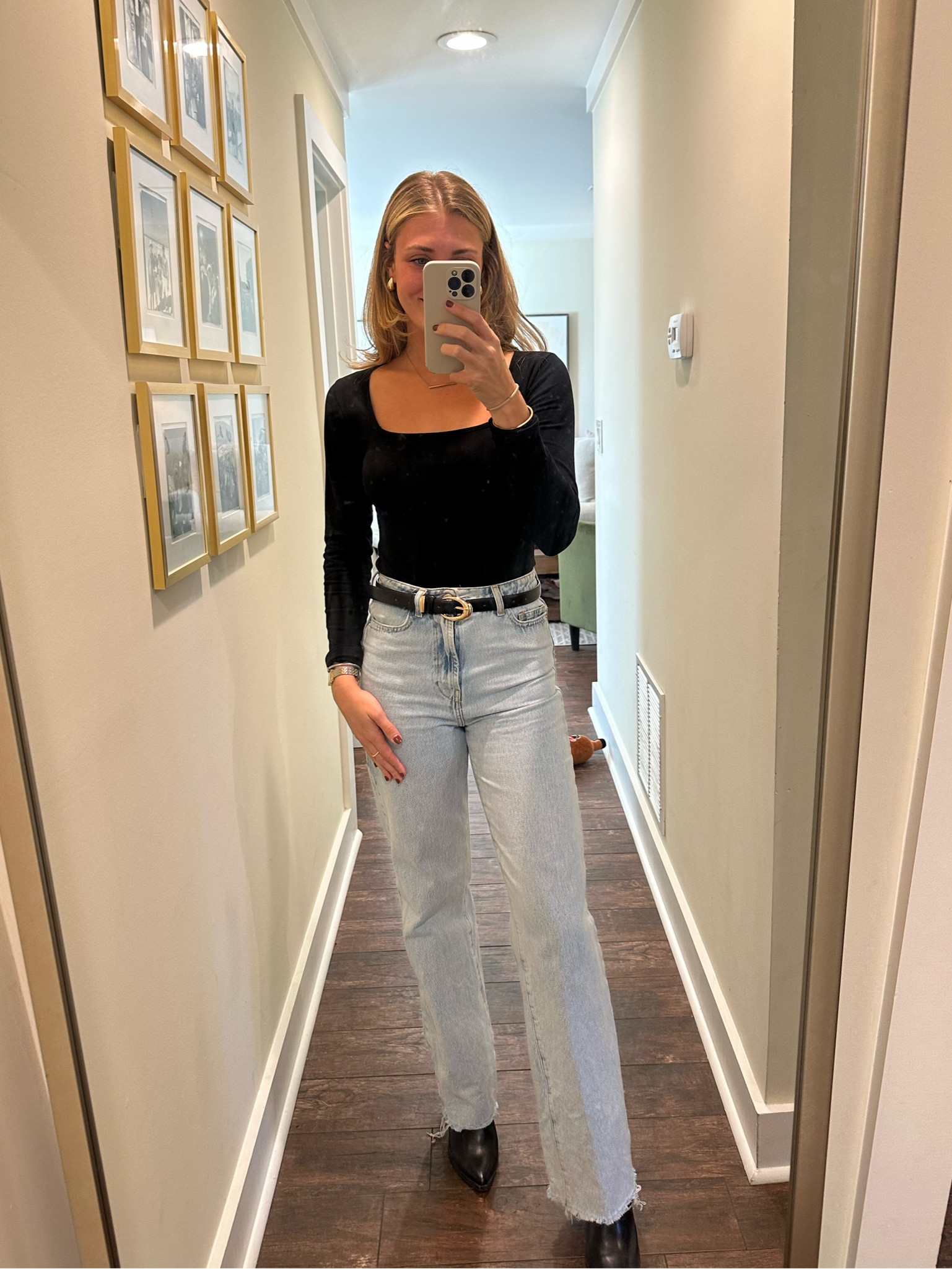 Amazon basic bodysuits 
Jeans- Zara straight leg 

#LTKGiftGuide #LTKSeasonal #LTKFindsUnder100