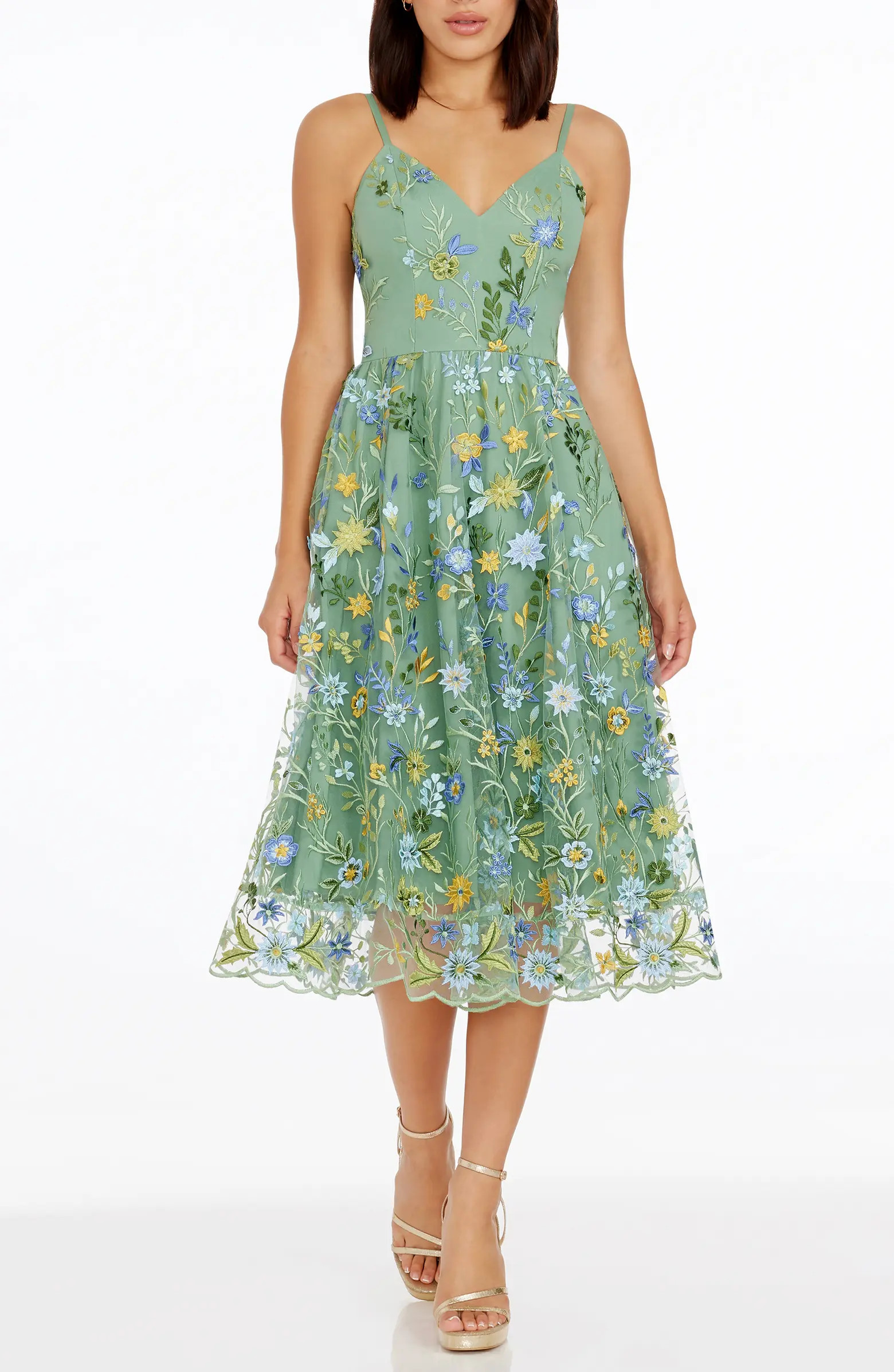 Maren Floral Embroidery Cocktail Dress | Nordstrom
