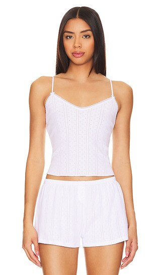 The Long Cami Top in White | Revolve Clothing (Global)
