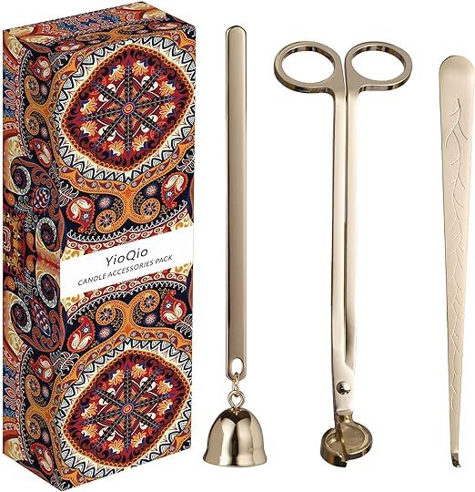 YioQio 3-in-1 Candle Accessory Set, Candle Wick Trimmer,Candle Wick Dipper,Candle Cutter, Candle ... | Amazon (US)