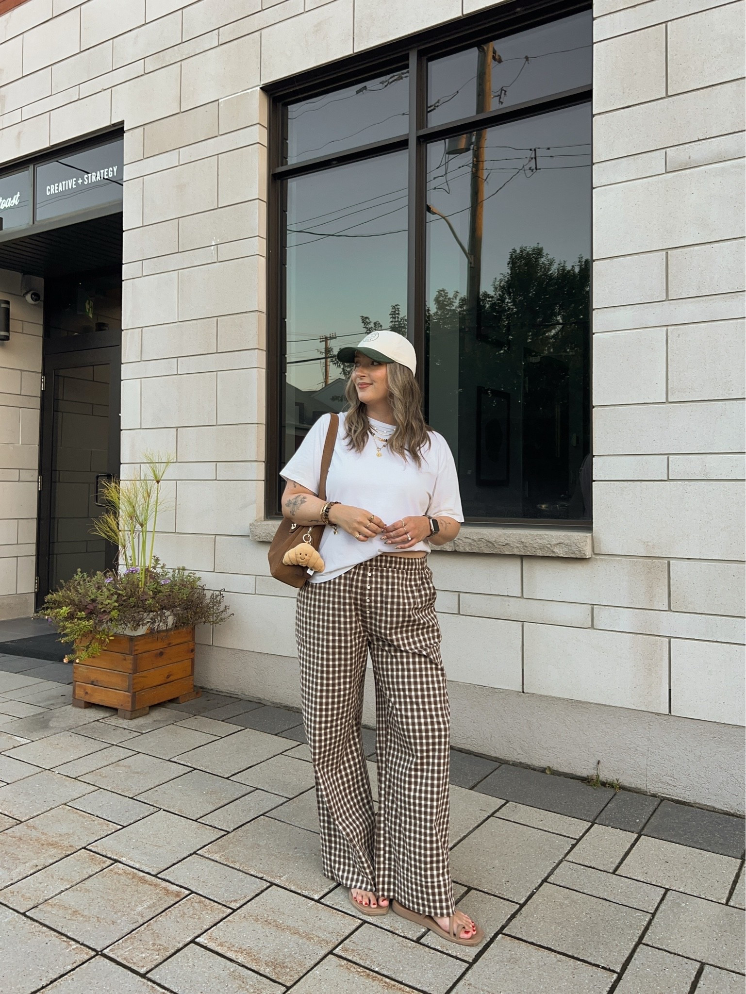 Simple early fall outfit from Abercrombie! Wearing M in the gingham pants. Linked this year’s version of my white tee. Crocs toe loop sandals are super comfy, I’m a 9.5-10 and wear a 10. Canadian crocs link under “similar products”

#LTKfall #LTKsale #LTKstyletip
