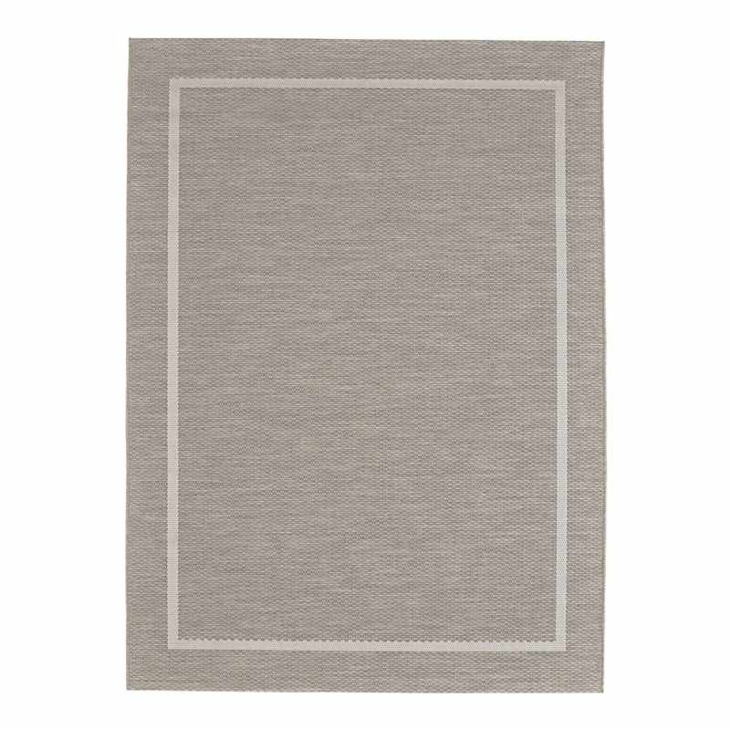 (E198) Prisma Ivory Border Indoor & Outdoor Area Rug, 8x10 | At Home