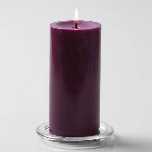 Richland Pillar Candle 3" x 6" Purple - Walmart.com | Walmart (US)