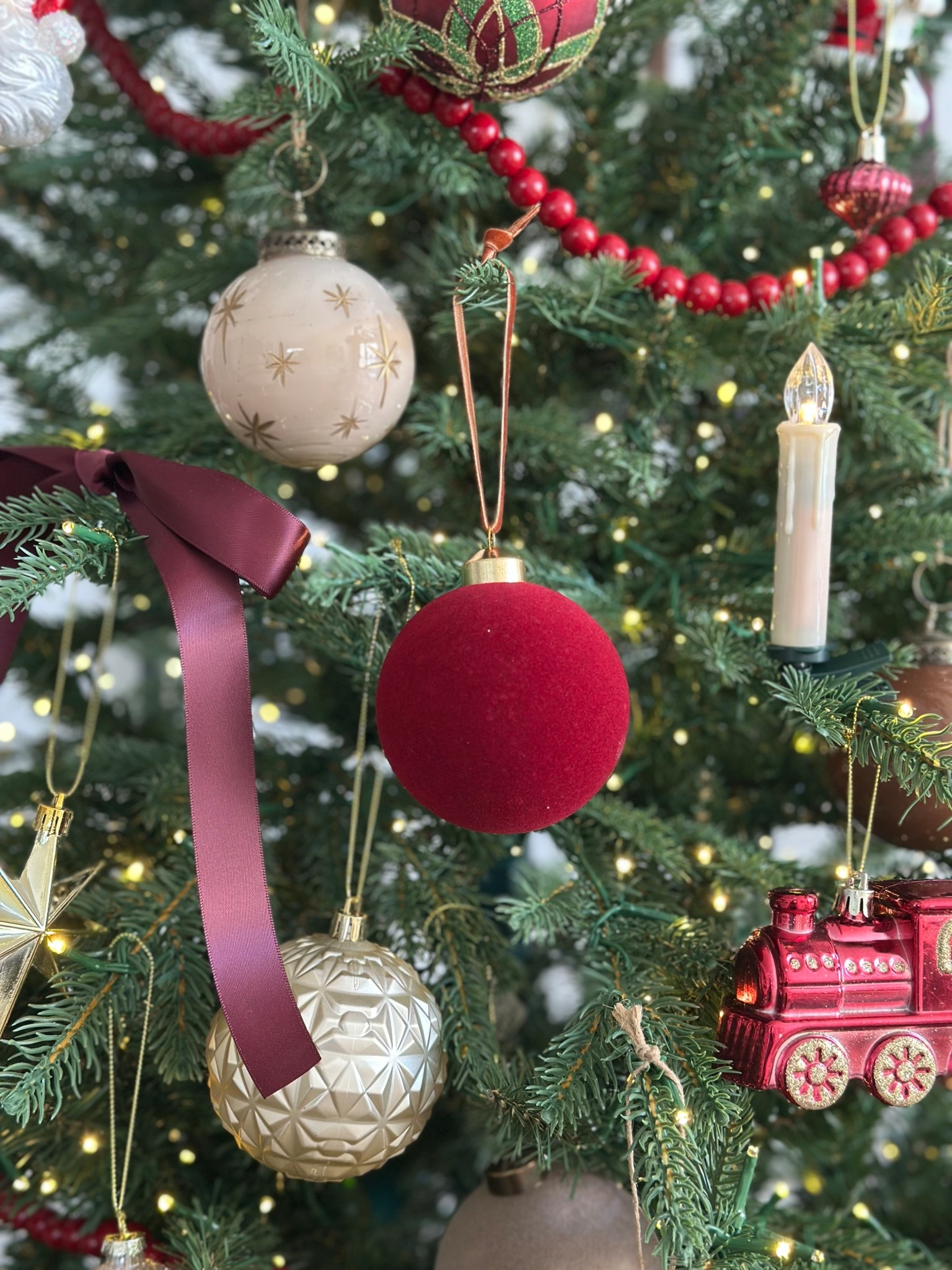 Red velvet ornaments 

#LTKSeasonal #LTKHome