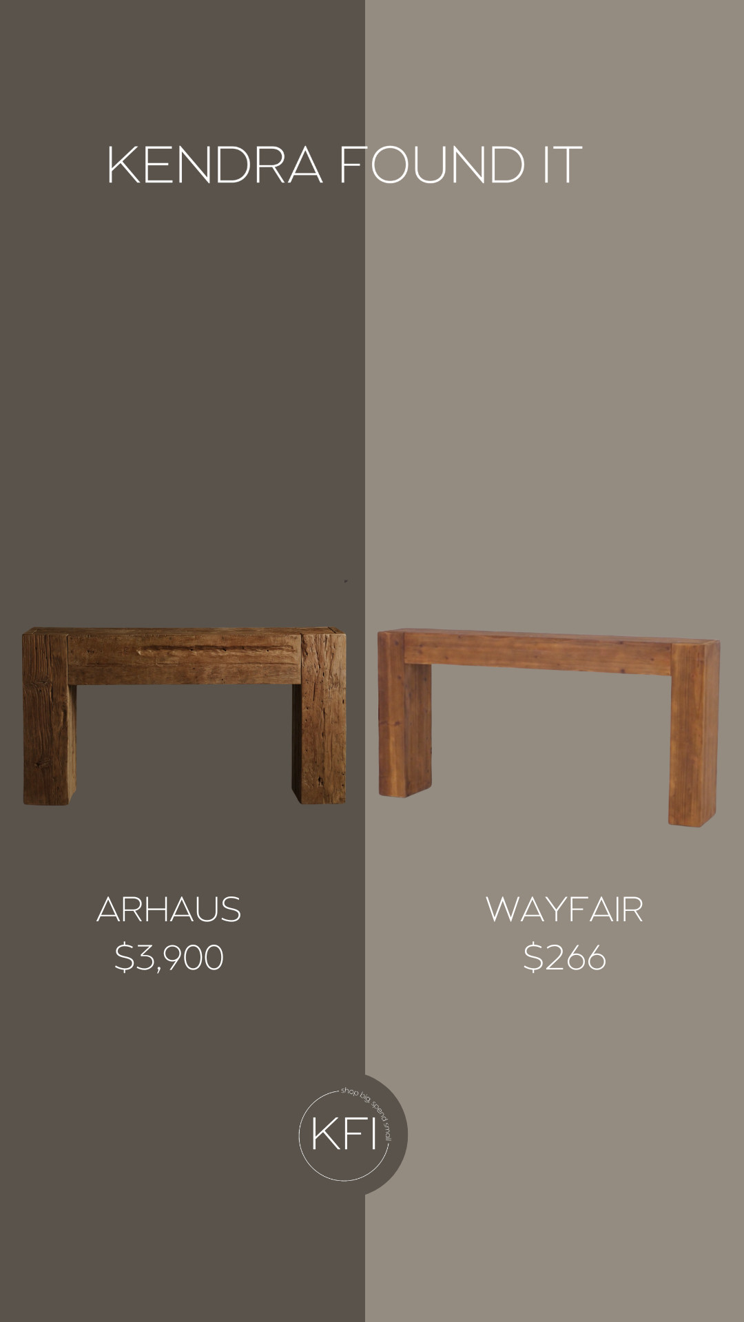 I just found an Arhaus Ubud Console Table dupe and the price difference is honestly wild. The original Arhaus Ubud Console Table comes in around $3,900, while this Wayfair version gives you the same chunky, solid-wood look for about $266. It has that sculptural, blocky silhouette that works beautifully in an entryway, behind a sofa, or even as a statement piece in a dining space, and the warm wood tone fits perfectly with a minimalist, organic, or modern rustic home. If you love the high-end Arhaus look but don’t love the price tag, this Arhaus Ubud Console Table dupe is such a smart find. Linked both here. 

 #LTKHome #LTKSaleAlert