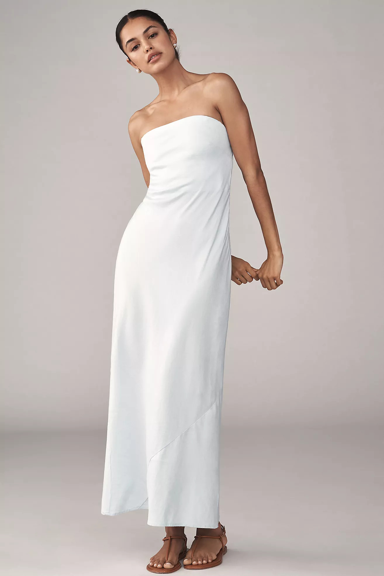 The Tilda Linen Blend Slip Dress | Anthropologie (US)