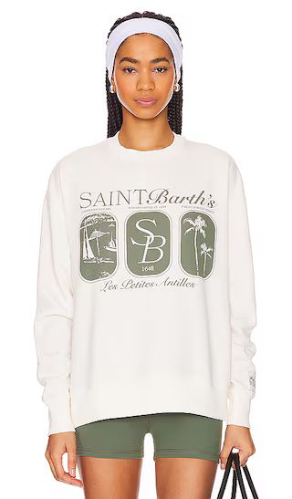Oversized Crewneck Sweatshirt in St. Barths Off White | Revolve Clothing (Global)