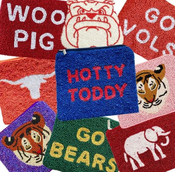 GAMEDAY Coin Purse Beaded Coin Pouch College Football - Etsy | Etsy (US)