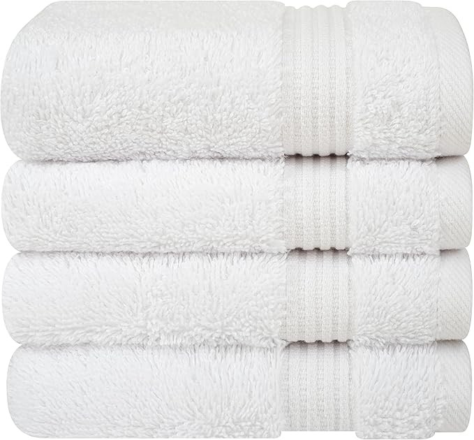 Cotton Paradise 100% Cotton Turkish Washcloth Set for Bathroom, 4 Piece Soft Absorbent Small Hand... | Amazon (US)