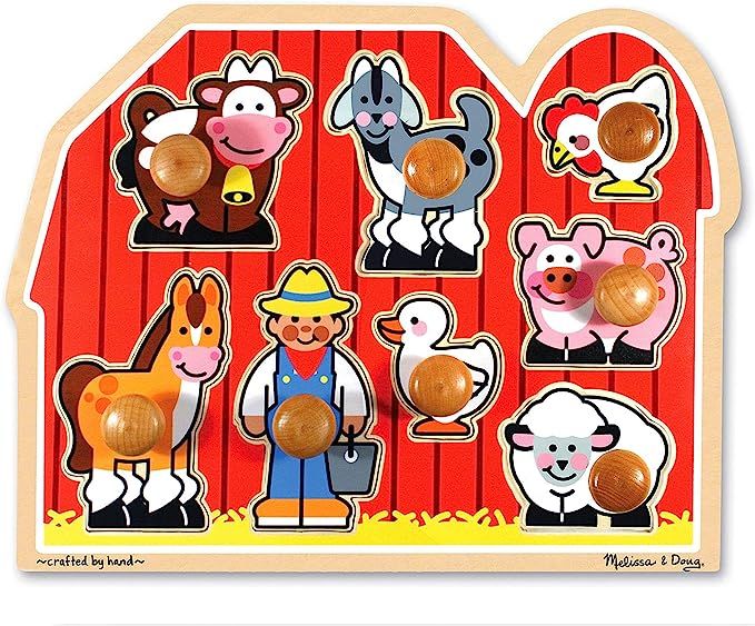 Melissa & Doug Farm Animals Jumbo Knob Wooden Puzzle | Amazon (US)
