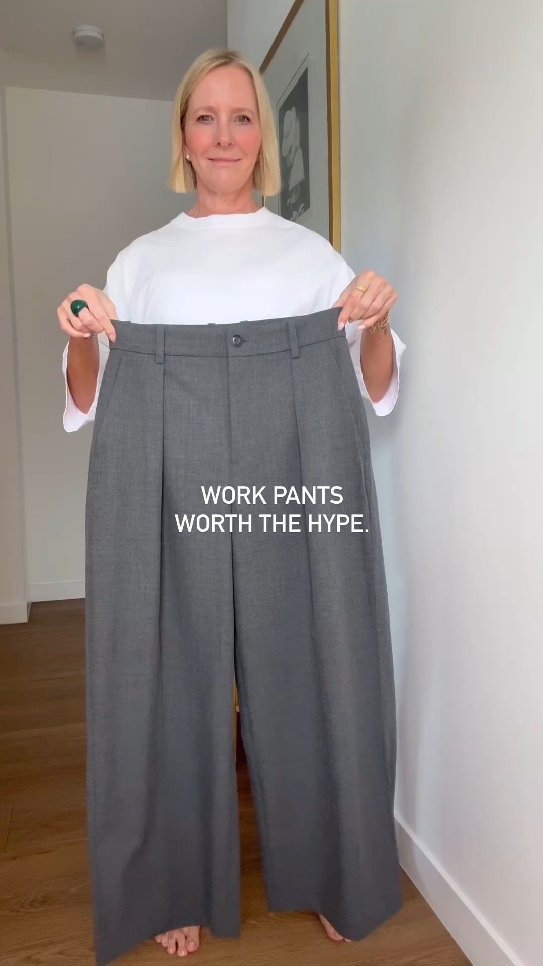 Such great tailored, grey work pants.  Light fabric with a touch of wool, perfect for the cooler months.  Not heavy at all.

I’m wearing a Size 10, true to size and I am 165cm.

Sorry the denim shirt is an old COS one but I’ve linked a great Oroton and Decjuba ones below.

#LTKaustralia #LTKworkwear #LTKover50style