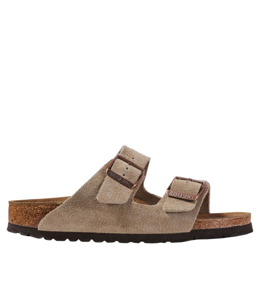 Women's Birkenstock Arizona Sandals, Suede, Classic Footbed Taupe 38(B), Suede Leather | L.L. Bean