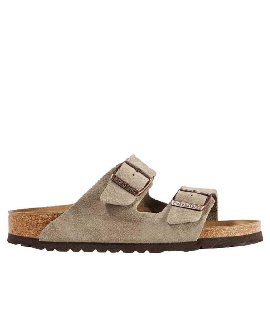 Women's Birkenstock Arizona Sandals, Suede, Classic Footbed Taupe 38(B), Suede Leather | L.L. Bean