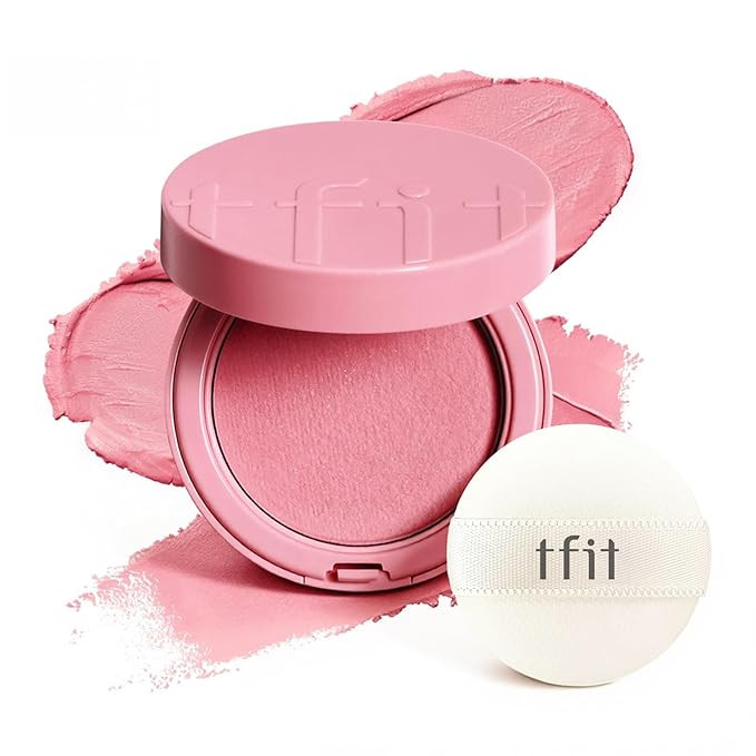 TFIT Fluffy Velvet Cushion Blush for Korean Dewy Glow | Buildable, Blendable Cream Texture | Mini... | Amazon (US)