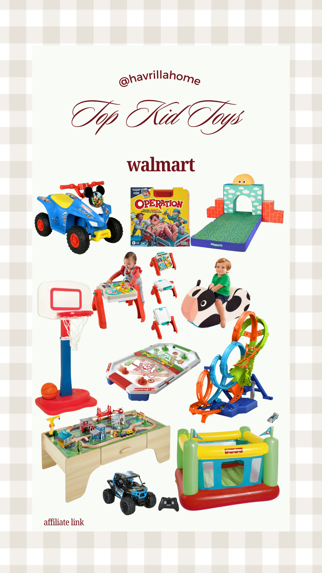 Walmart kid toys, top toys 2024, holiday toy guide, walmart toy deals, mickey atv ride on, fisher price toys, toddler activity table, kid basketball hoop, operation game, indoor play set, toddler rocker toy, race track toy set, wooden train table, remote control car, indoor bounce house, best toys for toddlers, walmart gift ideasFollow @havrillahome on Instagram and Pinterest for more home decor inspiration, diy and affordable finds Holiday, christmas decor, home decor, living room, Candles, wreath, faux wreath, walmart, Target new arrivals, winter decor, spring decor, fall finds, studio mcgee x target, hearth and hand, magnolia, holiday decor, dining room decor, living room decor, affordable, affordable home decor, amazon, target, weekend deals, sale, on sale, pottery barn, kirklands, faux florals, rugs, furniture, couches, nightstands, end tables, lamps, art, wall art, etsy, pillows, blankets, bedding, throw pillows, look for less, floor mirror, kids decor, kids rooms, nursery decor, bar stools, counter stools, vase, pottery, budget, budget friendly, coffee table, dining chairs, cane, rattan, wood, white wash, amazon home, arch, bass hardware, vintage, new arrivals, back in stock, washable rug 
 

 

#LTKGiftGuide #LTKHoliday #LTKSeasonal