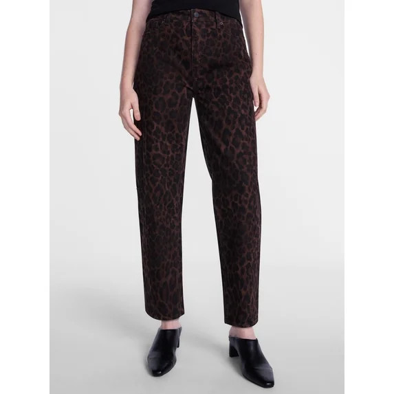 Scenario Women's and Women's Plus High Rise Barrel Jeans, 26", 28" Inseam, Sizes 0-28W | Walmart (US)