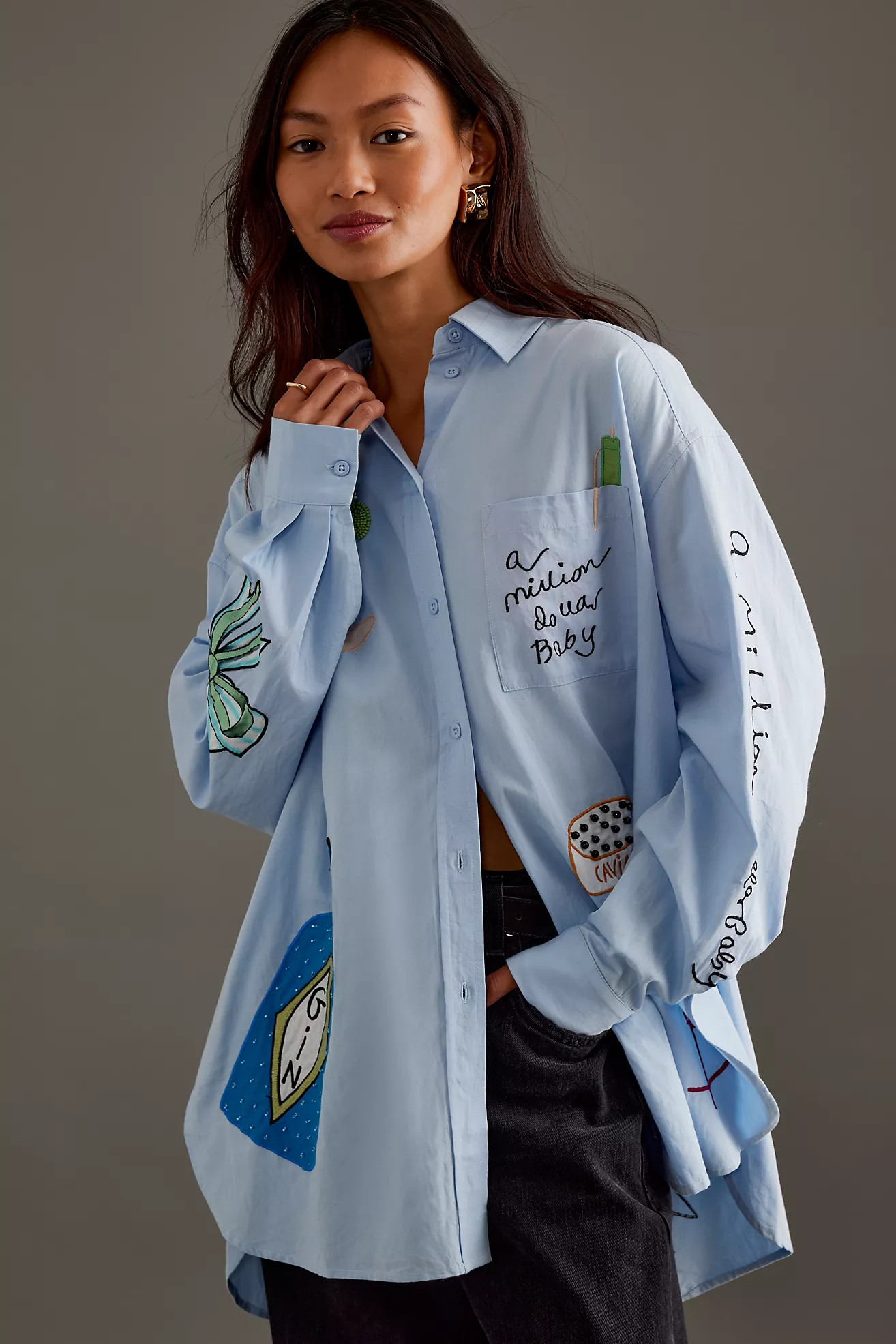 Stella Nova Bead Embellished Shirt | Anthropologie (UK)