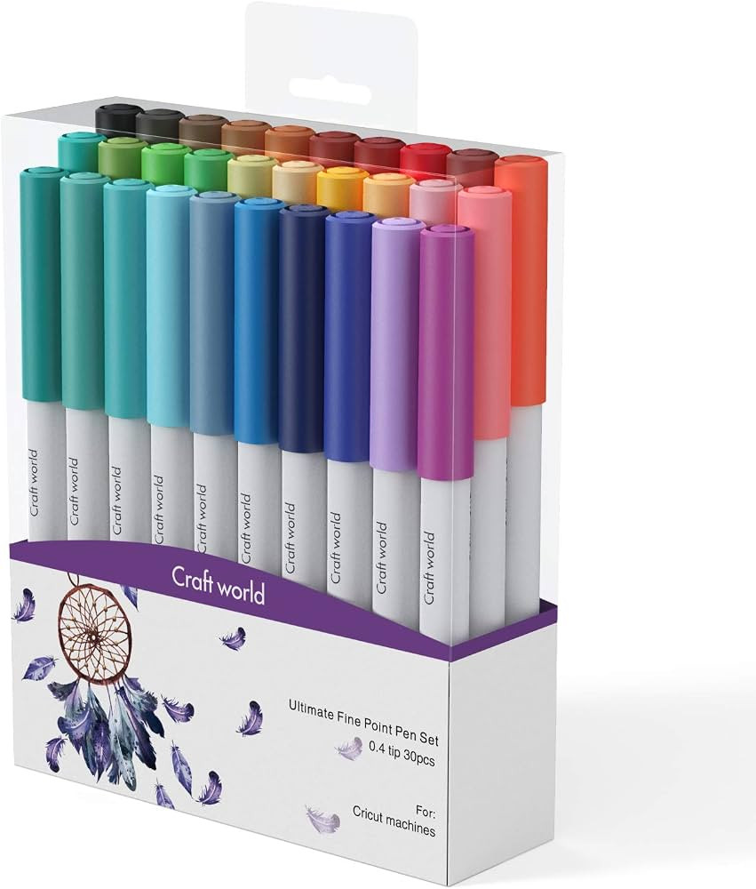 CRAFT WORLD 0.4 Tip Fine Point Pens for Cricut Maker 3/Maker/Explore 3/Air 2, Ultimate Fine Point... | Amazon (US)