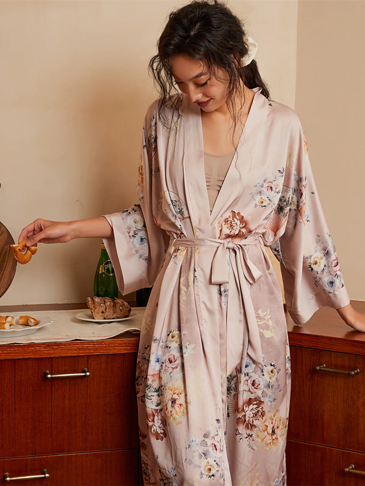 Folding Fan Kimono Robe | ulivary