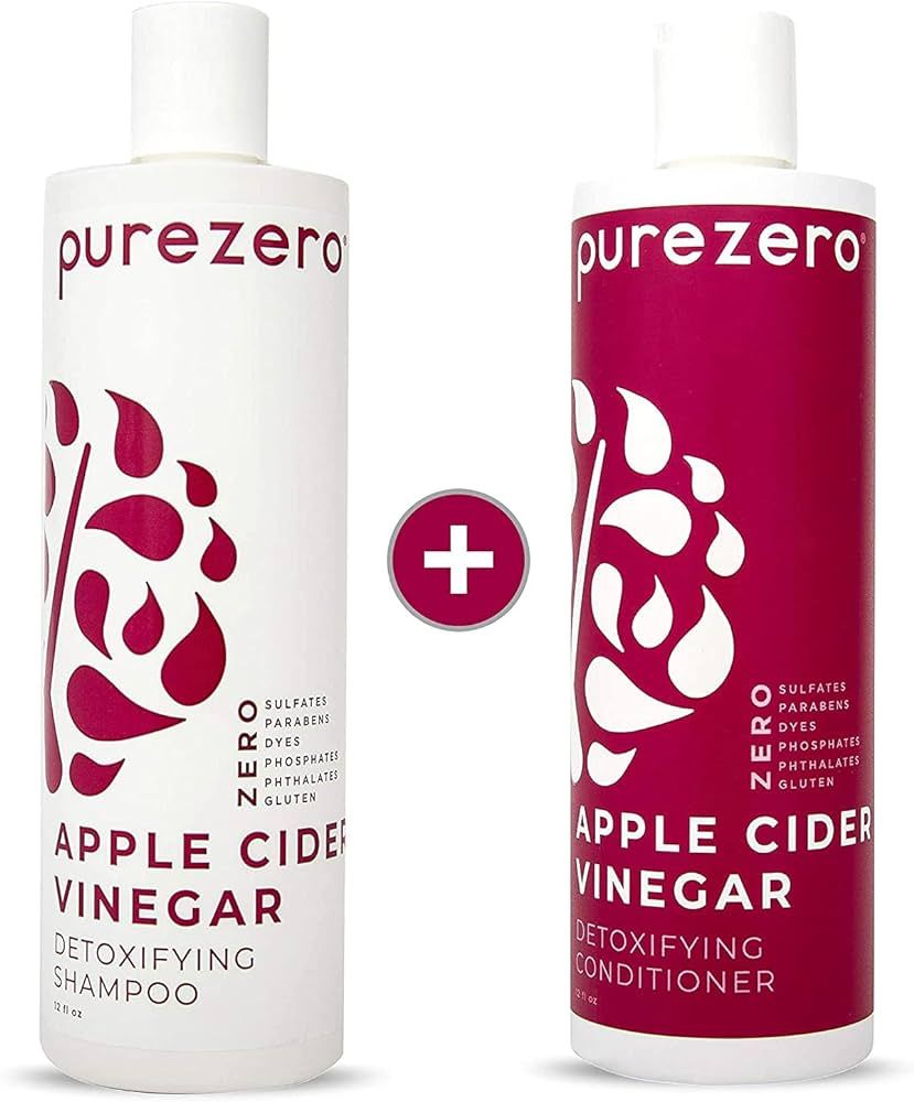 Purezero Apple Cider Vinegar Shampoo & Conditioner Set - Detox Scalp & Hair - pH balanced -Increa... | Amazon (US)