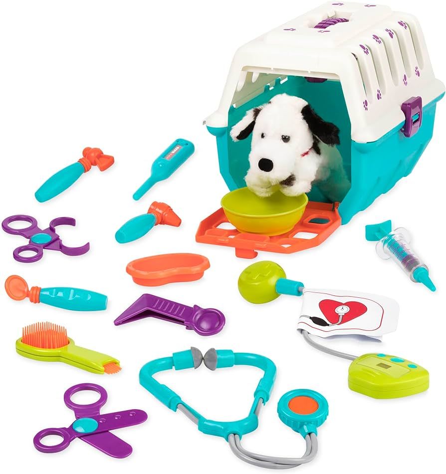 Battat – Pretend Play Vet Toys – Dog Care Playset – Plush Pup & Carrier – Toddler Veterin... | Amazon (US)