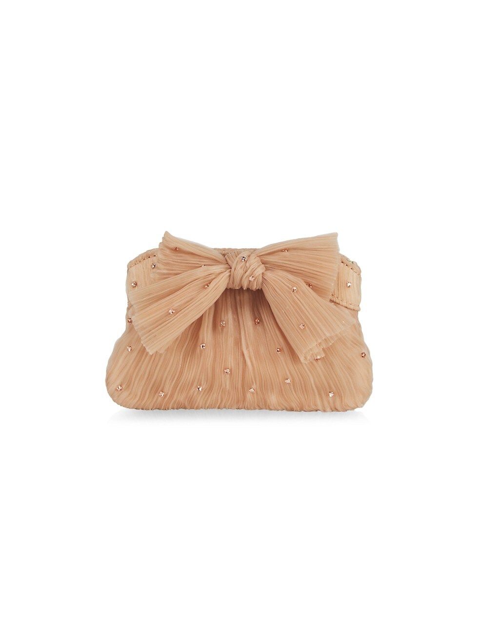 Rochelle Knotted Crystal-Embellished Satin Clutch | Saks Fifth Avenue