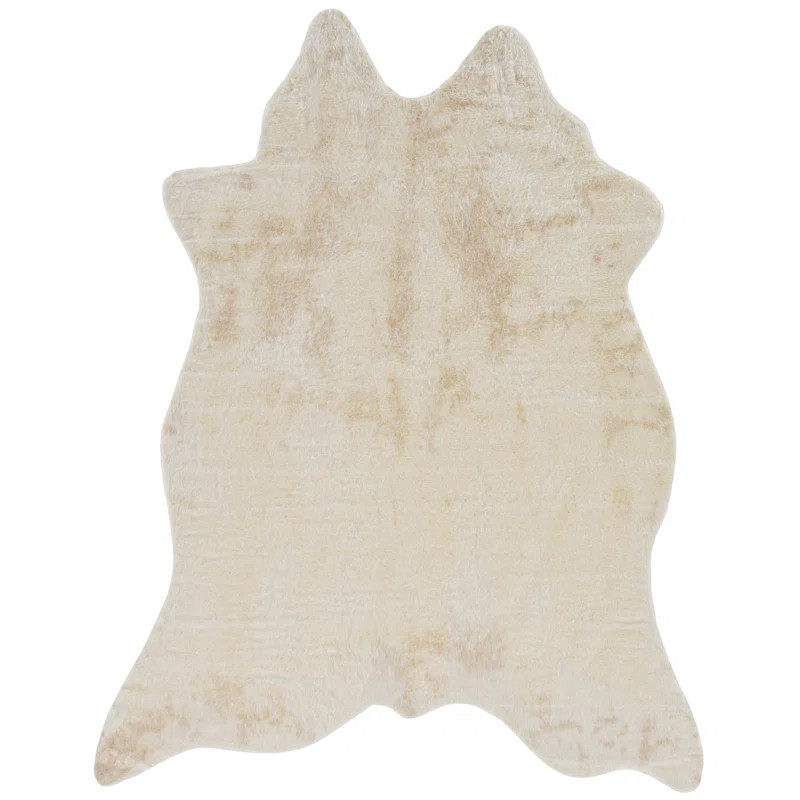 Stebbins Faux Cowhide Ivory Rug | Wayfair North America
