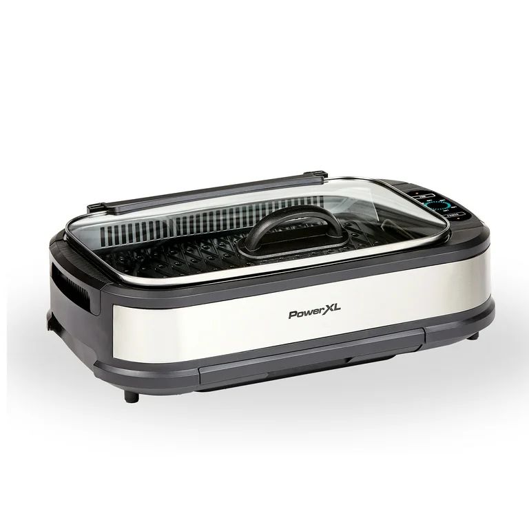 PowerXL Smokeless Grill Plus with Tempered Glass Lid and Turbo Speed Smoke Extractor Technology | Walmart (US)