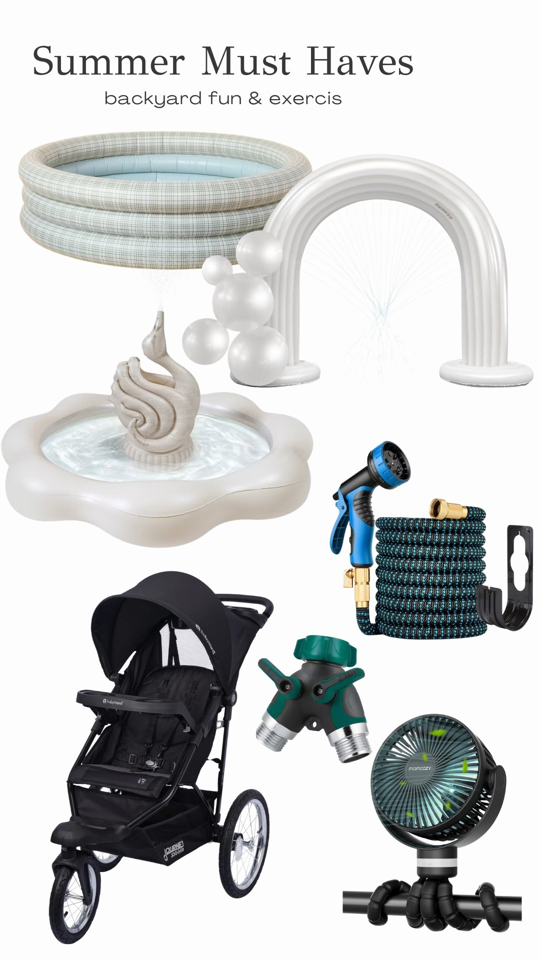 my summer must haves for the best summer ever, exercising and playing in the backyard with my toddler!

this eBay seller is my secret weapon especially in the summer time when I'm ordering essentials like inflatable pools and sprinklers which are perfect for summer parties and play dates!

This jogging stroller will help keep me active in the mornings and comes with a snack and beverage tray for my toddler

#backyard #summeressentials #toddler #mommusthaves #momworkout 

 

#LTKmomlife #LTKSwim #LTKKids
