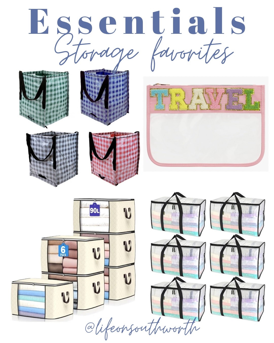 Whether you’re transitioning your seasonal clothes or storing holiday decor, these storage essentials are must have for every family. I personally have all of these except the gingham, but their cute pattern caught my eye..plus they’re durable! 

#LTKTravel #LTKItBag #LTKFamily