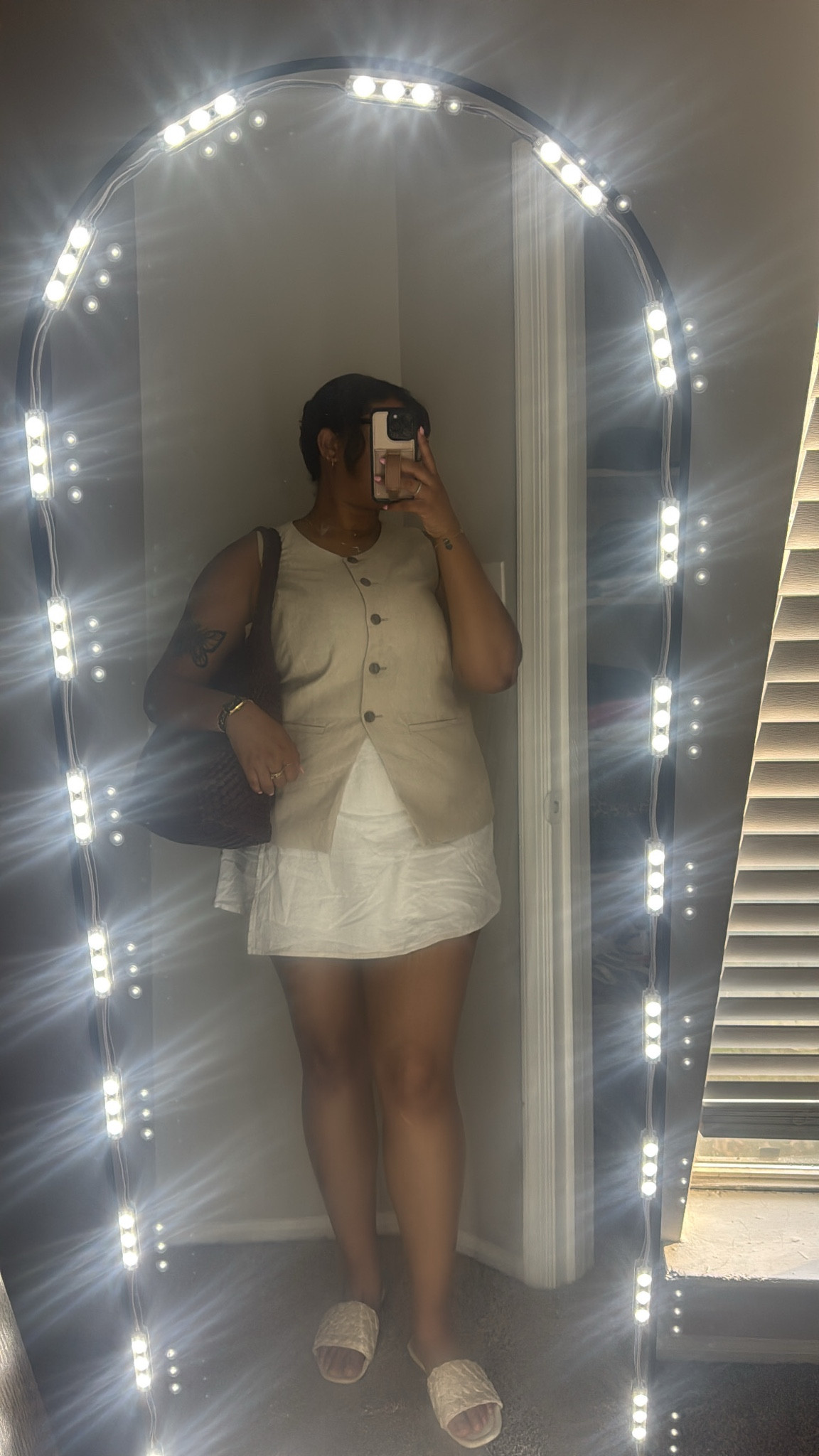 Linen on linen for the win 🤍☁️ I’ll never get over how polished a good vest + skort combo looks. #MonochromeOutfit #MinimalistStyle #WorkwearGoals #LinenOutfit #LTKCurves

#LTKWorkwear #LTKStyleTip #LTKFindsUnder50
