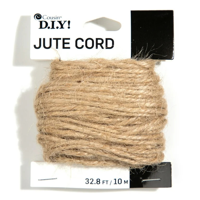 Cousin DIY Natural Jute Twine, Light Brown, 32.8 ft Roll - Walmart.com | Walmart (US)