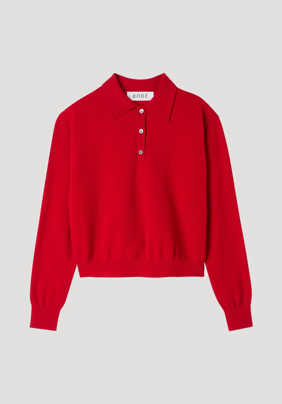 wool cashmere polo | red | Rohe